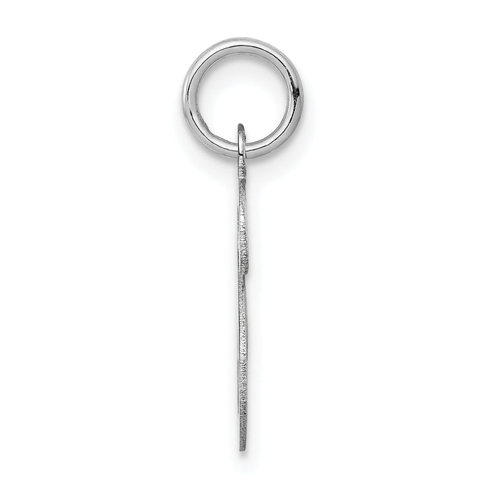 14KW White Gold Script Letter S Initial Charm-YC249S