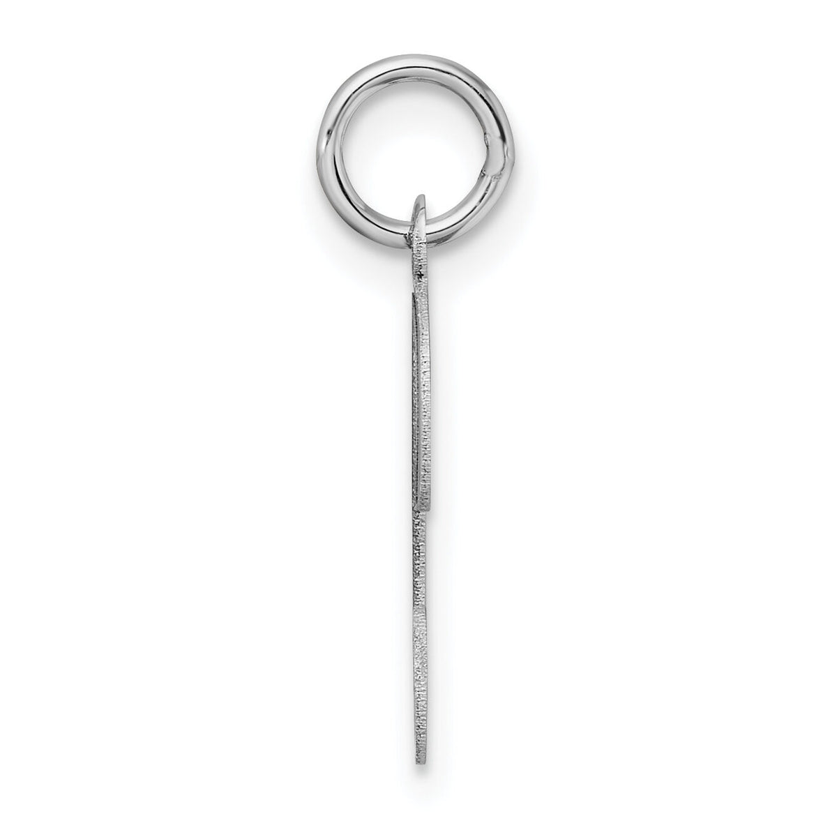 14KW White Gold Script Letter T Initial Charm-YC249T