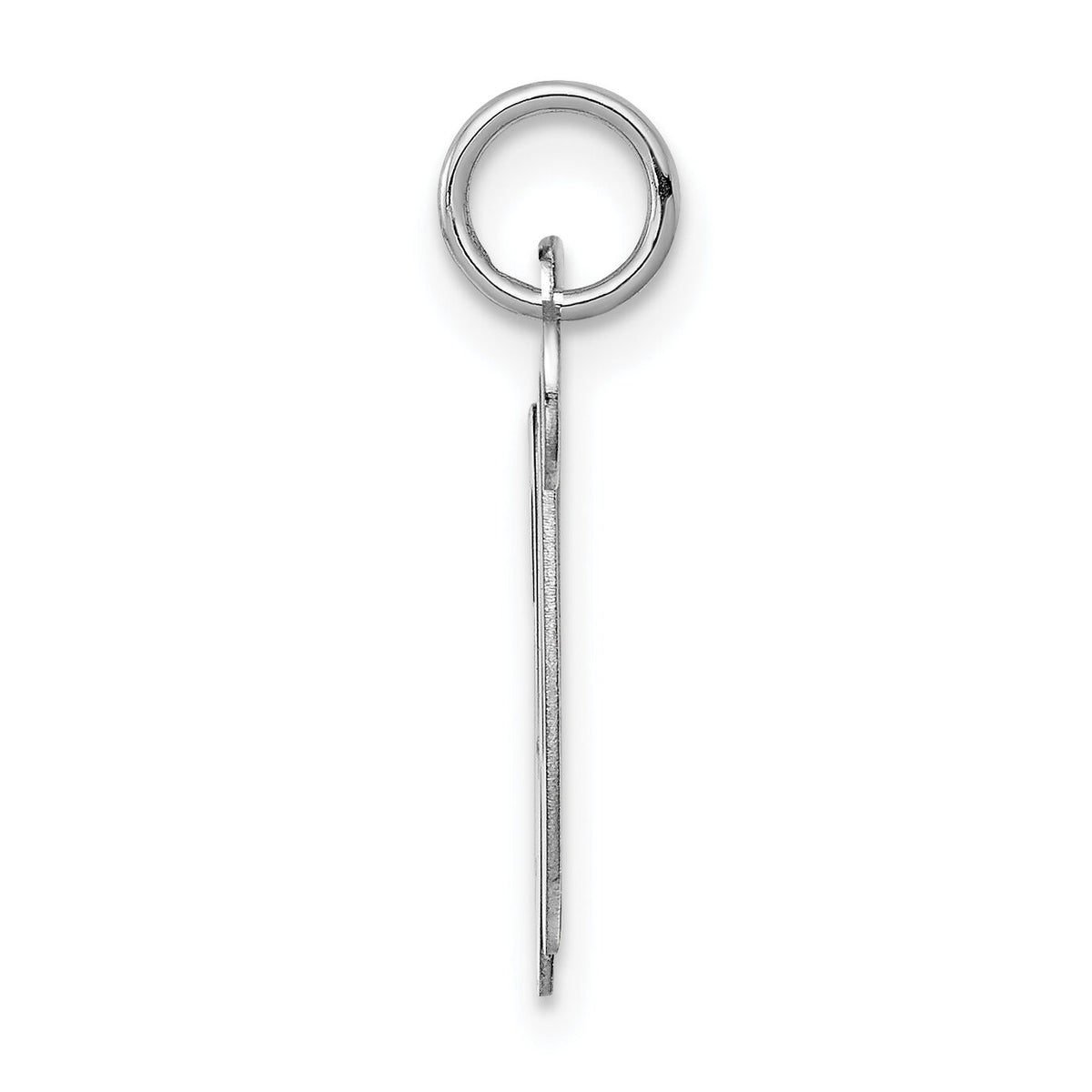 14KW White Gold Script Letter W Initial Charm-YC249W