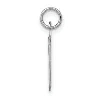 14KW White Gold Script Letter W Initial Charm-YC249W