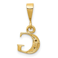 14KY with Rhodium Diamond Letter G Initial Pendant-YC250G