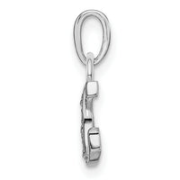 14KW Rhodium-plated Diamond Letter G Initial Pendant-YC251G