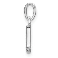 14KW Rhodium-plated Diamond Letter H Initial Pendant-YC251H