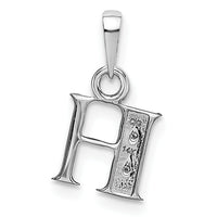 14KW Rhodium-plated Diamond Letter H Initial Pendant-YC251H