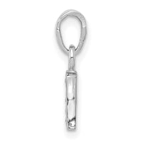 14KW Rhodium-plated Diamond Letter I Initial Pendant-YC251I