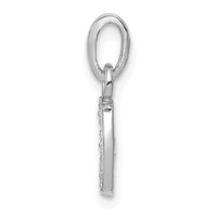 14KW Rhodium-plated Diamond Letter J Initial Pendant-YC251J