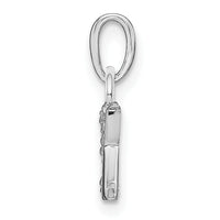 14KW Rhodium-plated Diamond Letter K Initial Pendant-YC251K