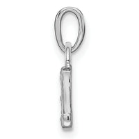 14KW Rhodium-plated Diamond Letter L Initial Pendant-YC251L