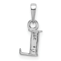14KW Rhodium-plated Diamond Letter L Initial Pendant-YC251L