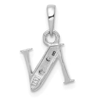 14KW Rhodium-plated Diamond Letter N Initial Pendant-YC251N