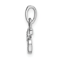 14KW Rhodium-plated Diamond Letter S Initial Pendant-YC251S