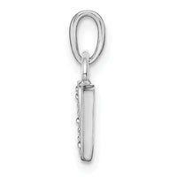14KW Rhodium-plated Diamond Letter V Initial Pendant-YC251V
