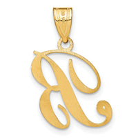14KY Script Letter B  Initial Pendant with Diamond-YC252B