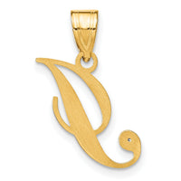 14KY Script Letter I Initial Pendant with Diamond-YC252I