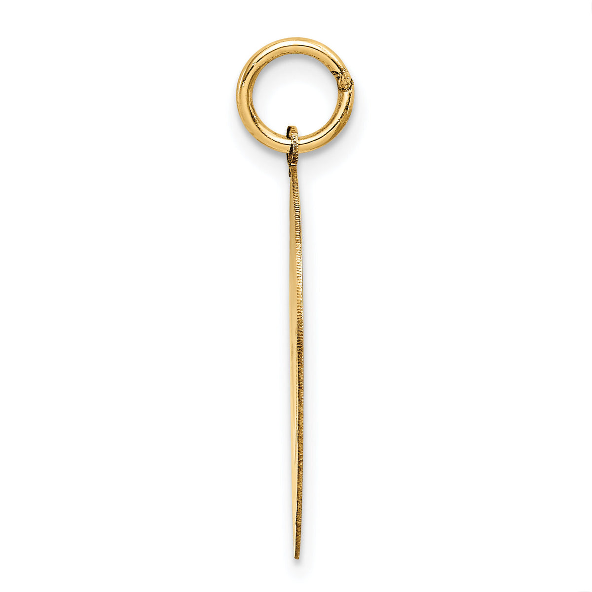 14k Solid Polished Smiley Face Pendant-YC285