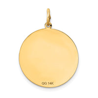 14k Solid Polished Smiley Face Pendant-YC285