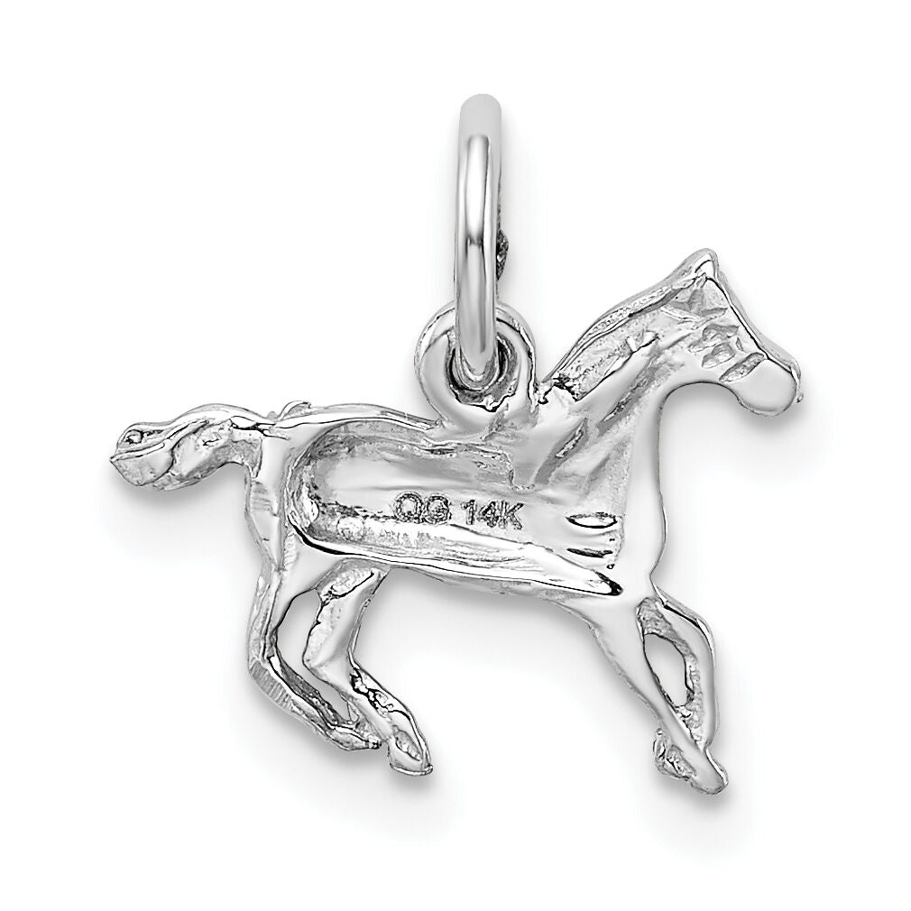 14k White Gold Horse Charm-YC325
