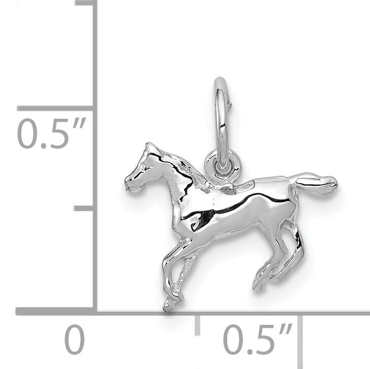 14k White Gold Horse Charm-YC325