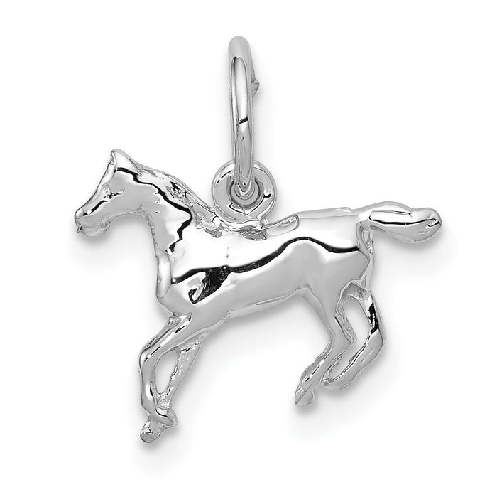 14k White Gold Horse Charm-YC325