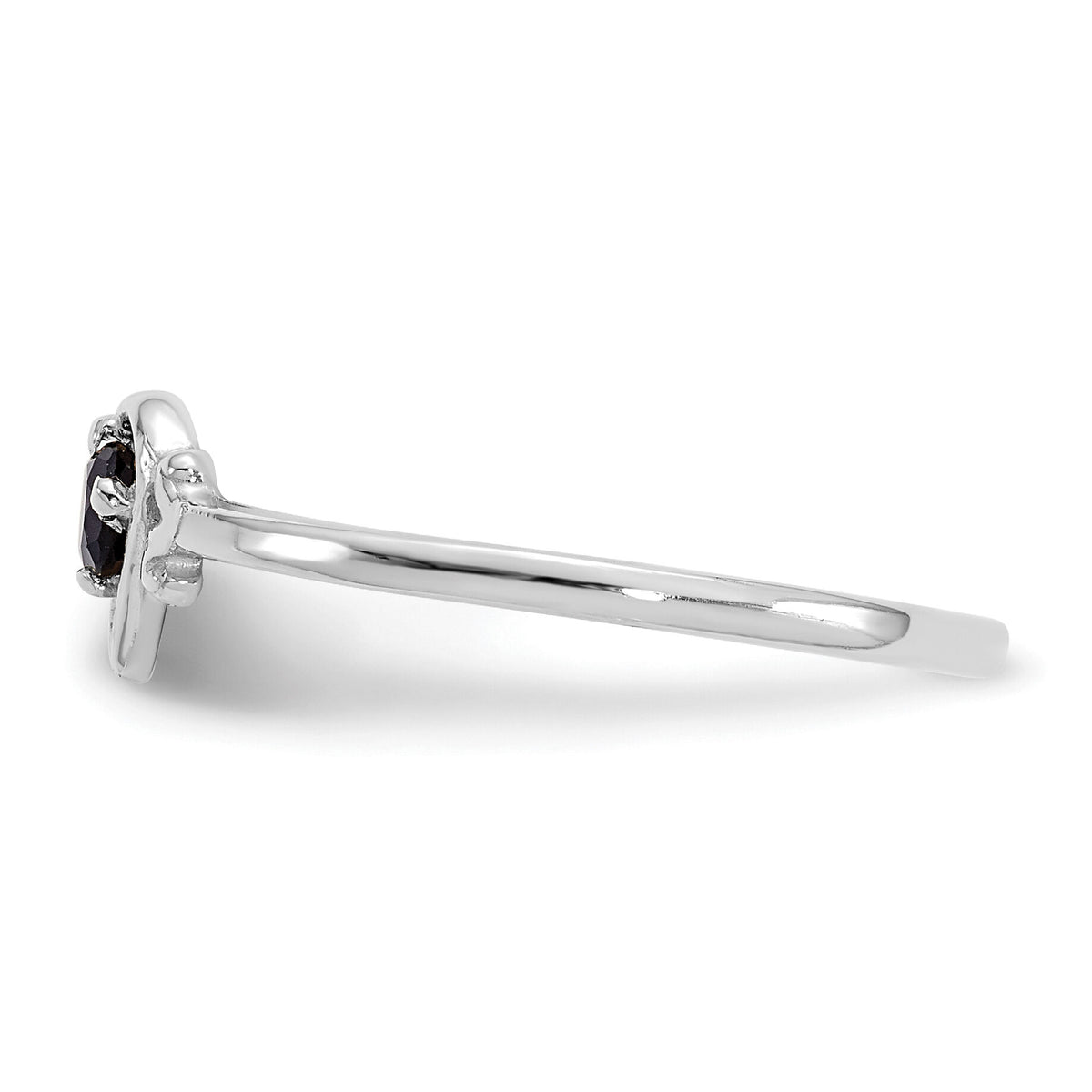 14K White Gold Sapphire Birthstone Heart Ring-YC420