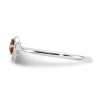 14K White Gold Citrine Birthstone Heart Ring-YC422