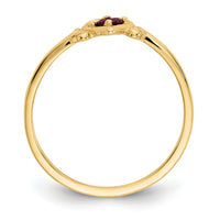 14K Ruby Birthstone Heart Ring-YC430
