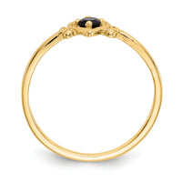 14K Sapphire Birthstone Heart Ring-YC432