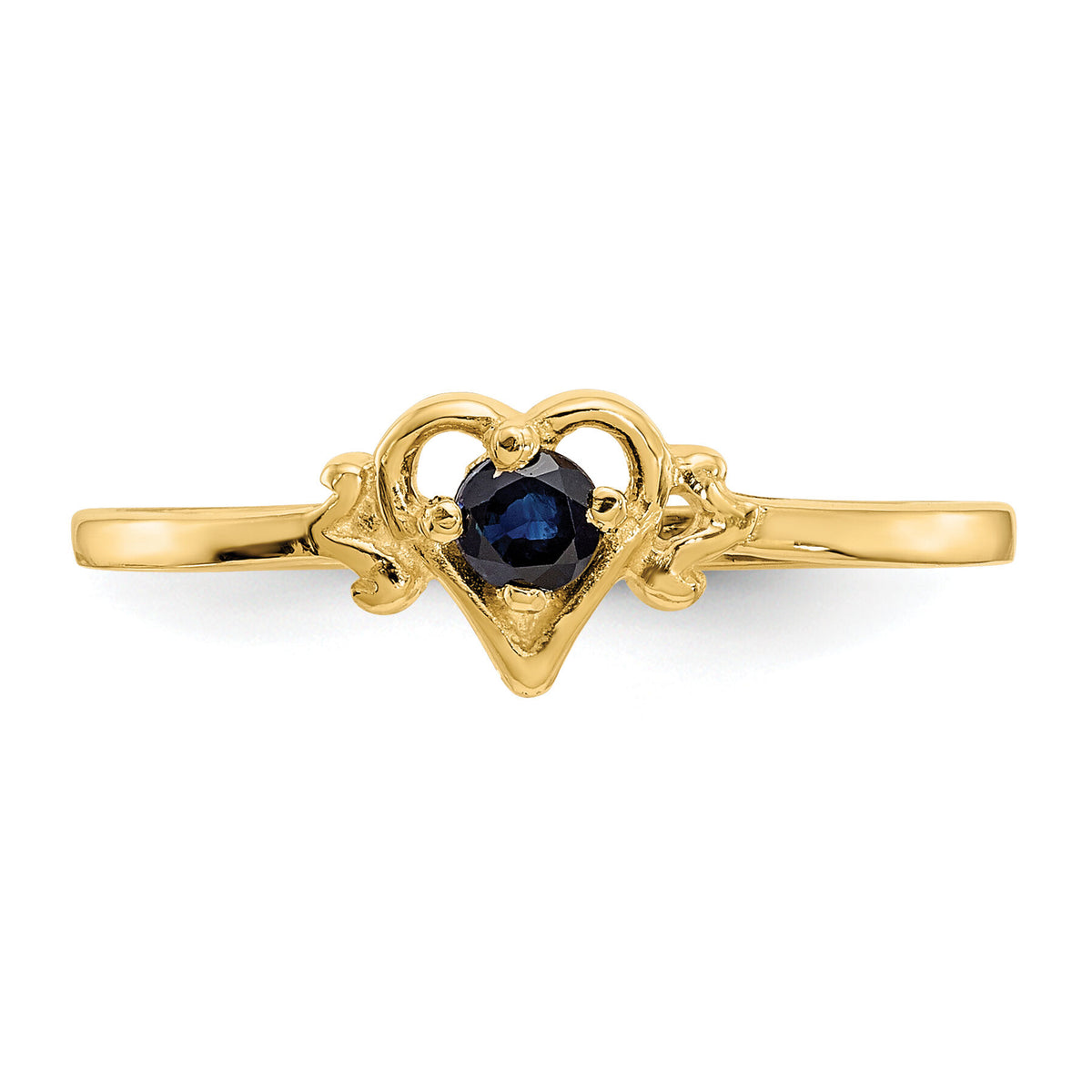 14K Sapphire Birthstone Heart Ring-YC432