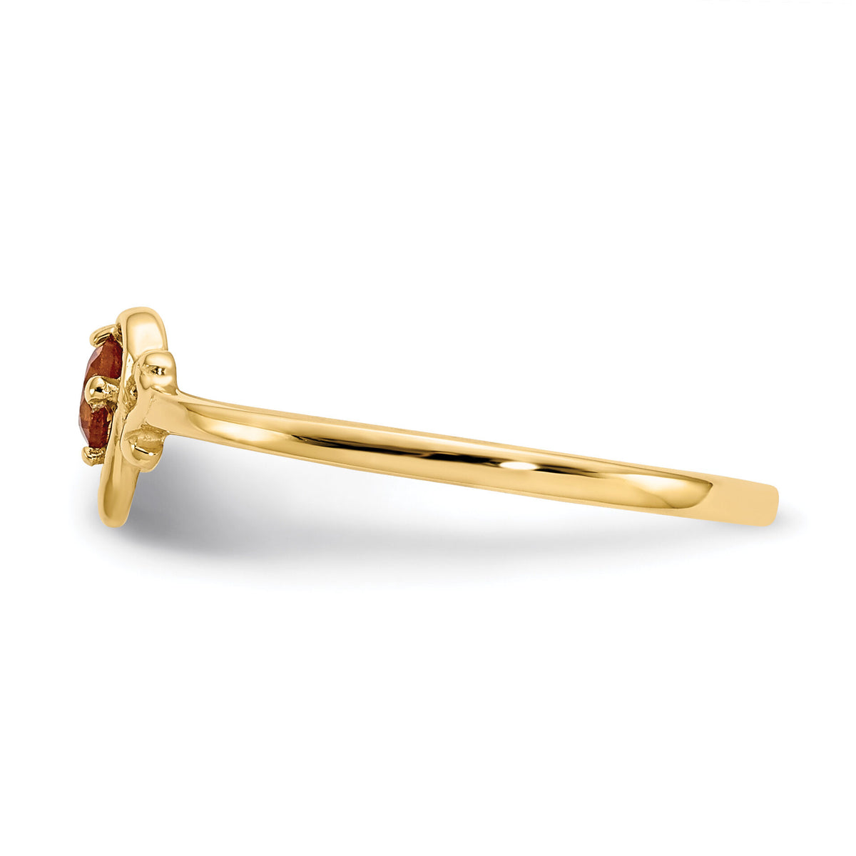 14K Citrine Birthstone Heart Ring-YC434