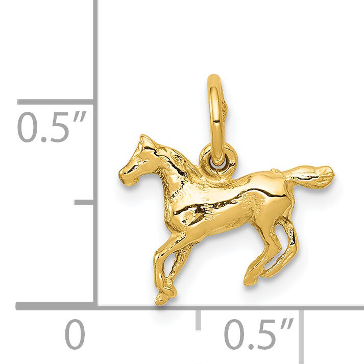 14k Polished Horse Charm-YC440