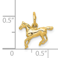 14k Polished Horse Charm-YC440
