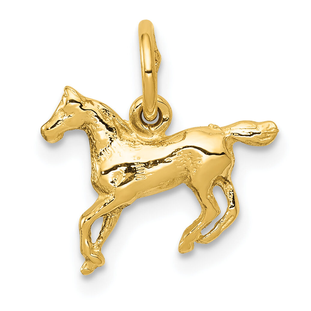 14k Polished Horse Charm-YC440