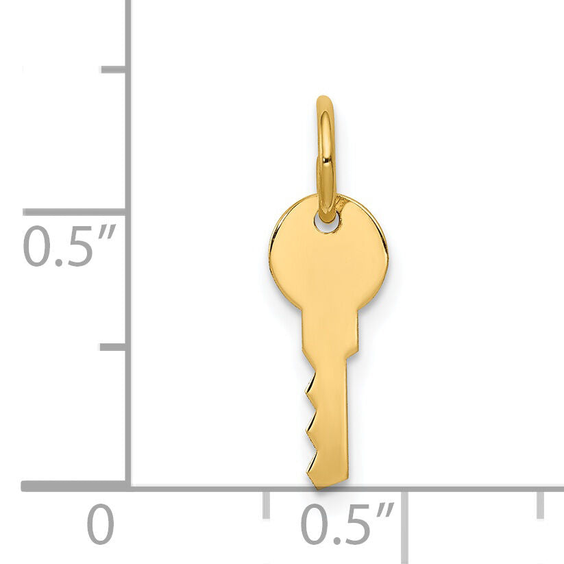 14K Polished Key Charm-YC453