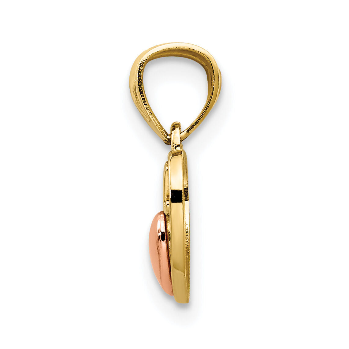 14k Two-tone Mini I LOVE U Charm-YC454