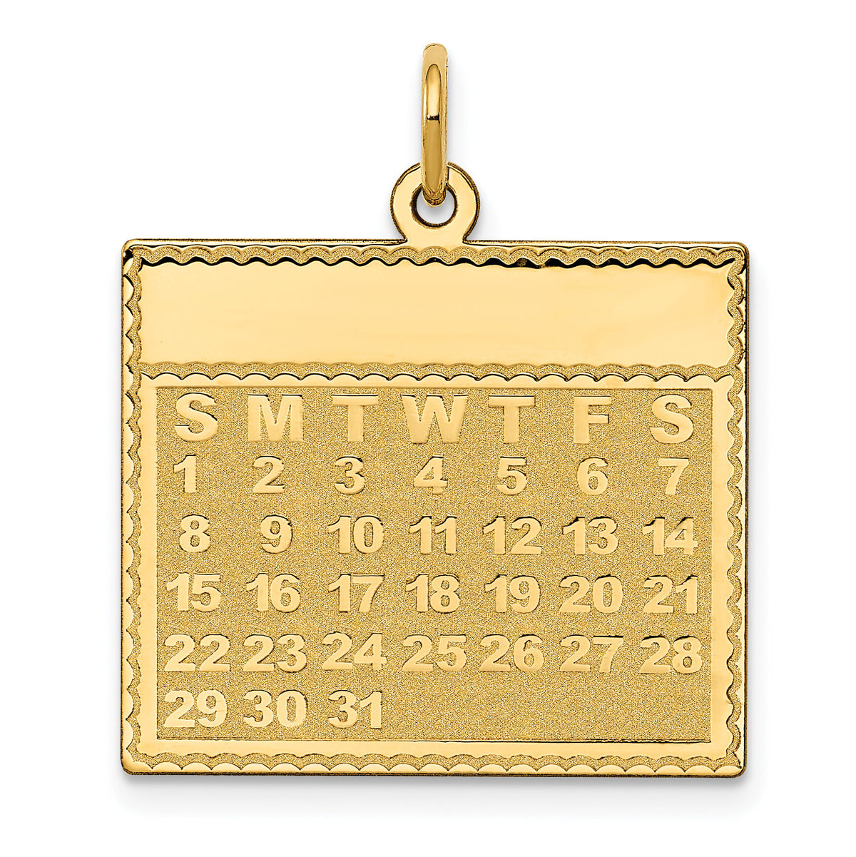 14k Sunday the First Day Calendar Pendant-YC461