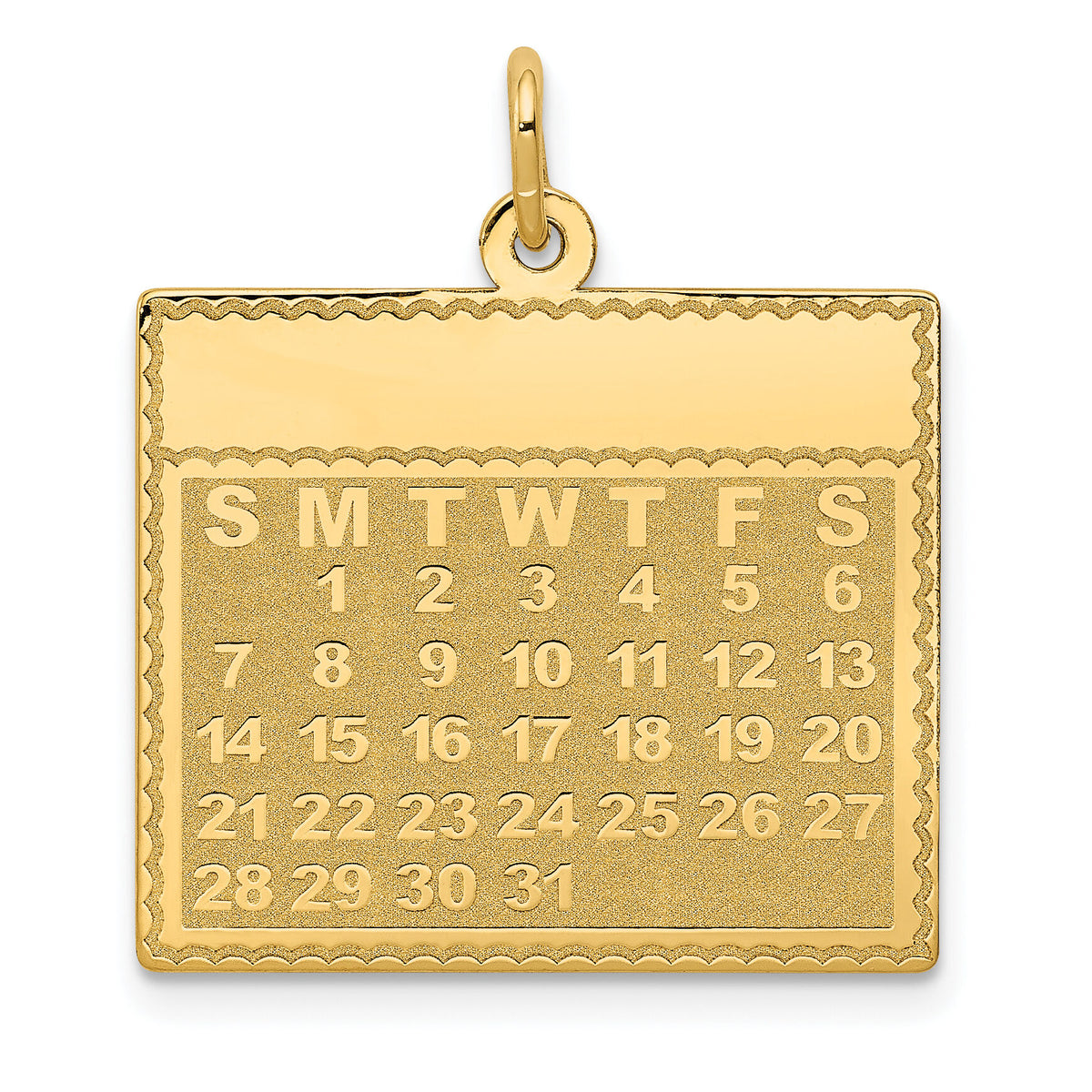 14k Monday the First Day Calendar Pendant-YC462