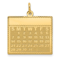 14k Monday the First Day Calendar Pendant-YC462