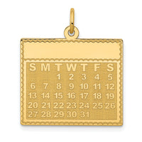 14k Tuesday the First Day Calendar Pendant-YC463