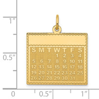 14k Wednesday the First Day Calendar Pendant-YC464