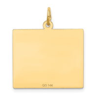 14k Saturday the First Day Calendar Pendant-YC467