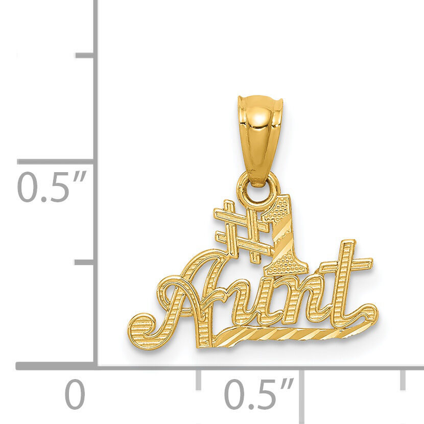 14k #1 AUNT Pendant-YC479