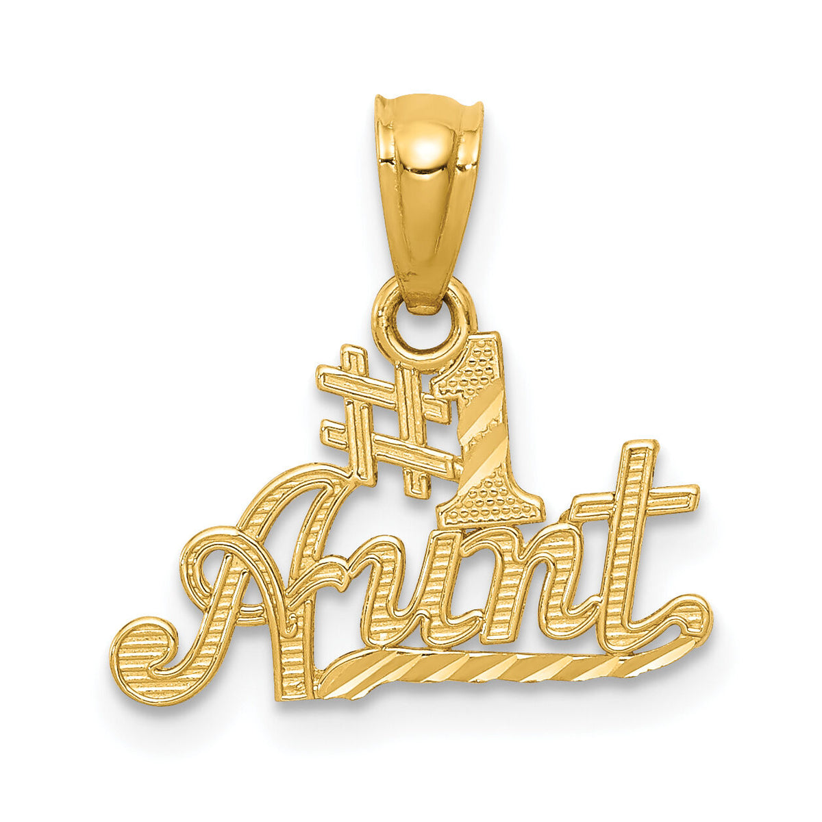 14k #1 AUNT Pendant-YC479
