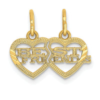 14k Double Heart BEST FRIENDS Break-apart Charm-YC481