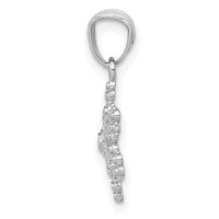 14k White Gold Snowflake Pendant-YC495