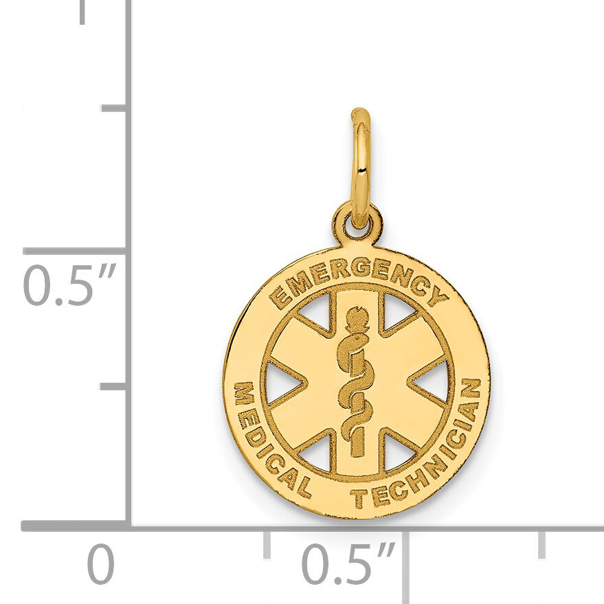 14k Small EMT Medical Charm-YC506
