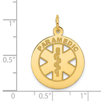 14k Medium PARAMEDIC Medical Pendant-YC516