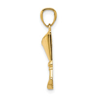 14k Martini Glass with Green CZ Olive Pendant-YC547