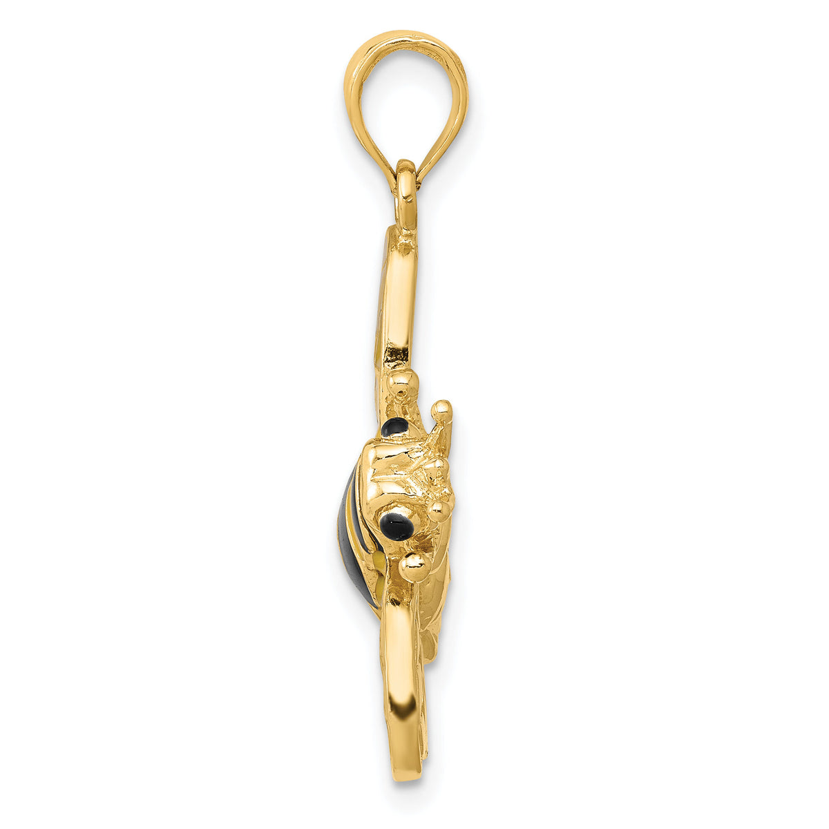 14k Enameled 3-D Bumblebee Pendant-YC576