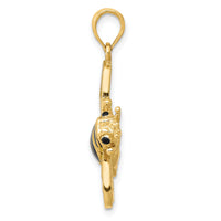 14k Enameled 3-D Bumblebee Pendant-YC576