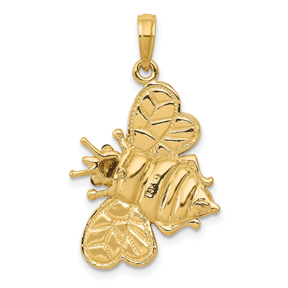 14k Enameled 3-D Bumblebee Pendant-YC576